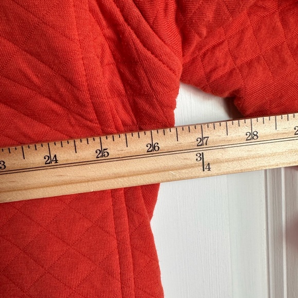 LL Bean Men’s Quilted Orange Pullover Snap 1/4 pockets Sz XXL - Picture 6 of 6